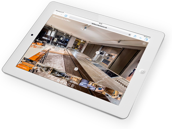 iPad Darstellung 360 Grad Küchen von Dross&Schaffer
